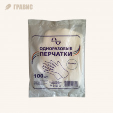 Перчатки одноразовые ПНД, размер L, в упаковке 100 шт.
